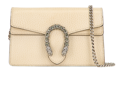 Dionysus Super Mini Shoulder Bag, &pound;495, Handbags, Beige, Leather, Front view